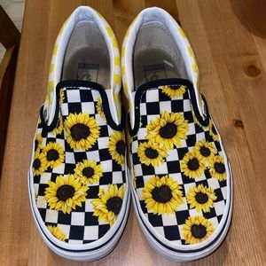 Sunflower Vans Size 8 Women's